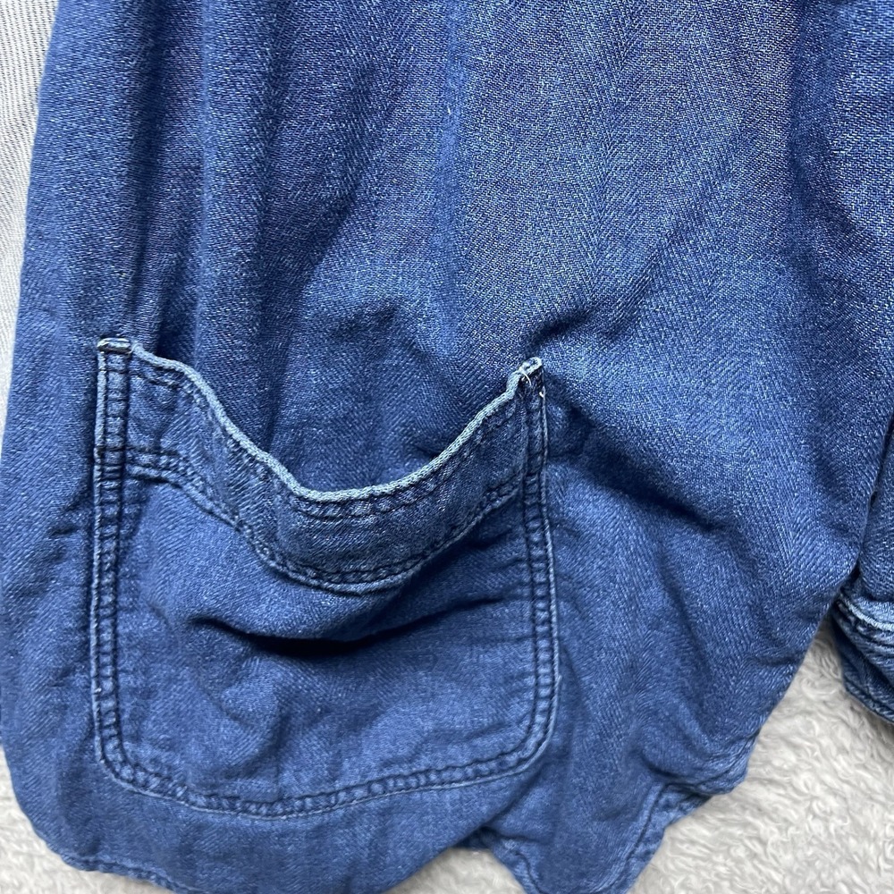 J Crew Drapey Indigo Jacket Womens XL Blue Pockets Cotton Casual - Picture 4 of 14